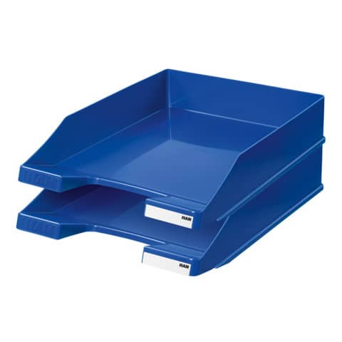 Vaschetta portacorrispondenza accatastabile KLASSIK A4/C4 HAN in polistirolo blu lucido - 1027-X-14